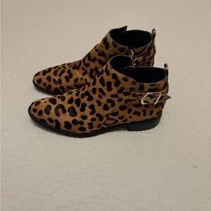 Steven By Steve Madden Animal Print Ankle Boots